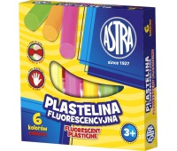 Plastelina Astra fluorescencyjna 6 kolorów, Produkty kreatywne, Artykuły szkolne