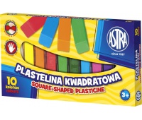 Plastelina Astra kwadratowa 10 kolorów, Produkty kreatywne, Artykuły szkolne