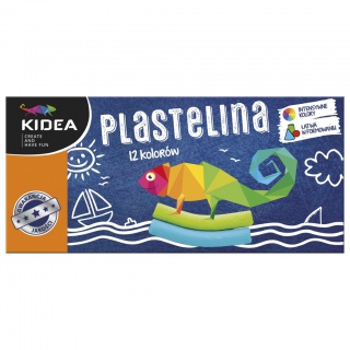 PLASTELINA 12 KOLORÓW KIDEA, Produkty kreatywne, Artykuły szkolne