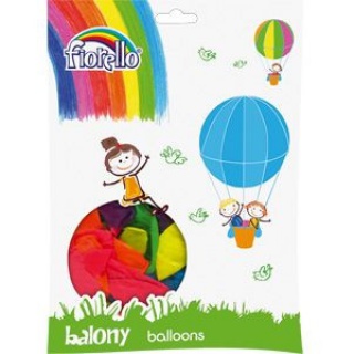 BALON 10" NEON MIX Fiorello, Balony, Artykuły dekoracyjne