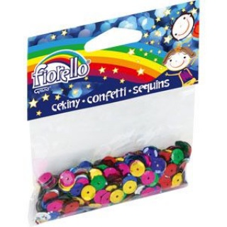 Cekiny confetti kółko łamane Fiorello GR-C14-8, Akcesoria, Artykuły dekoracyjne