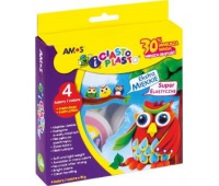 CiastoPlasto AMOS IC18P4 - 4 kolory, Produkty kreatywne, Artykuły szkolne
