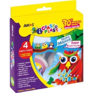 CiastoPlasto AMOS IC18P4 - 4 kolory, Produkty kreatywne, Artykuły szkolne