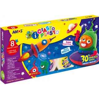 CiastoPlasto AMOS IC8P - 8 kolorów, Produkty kreatywne, Artykuły szkolne