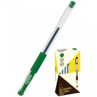 Długopis GRAND żelowy GR-101 zielony, Długopisy, Artykuły do pisania i korygowania