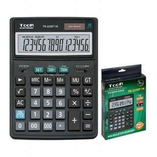 Kalkulator biurowy TOOR TR-2239T 16-pozycyjny, Kalkulatory, Urządzenia i maszyny biurowe