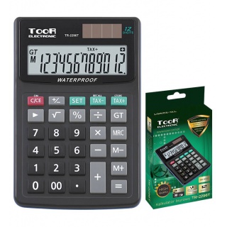 Kalkulator biurowy TOOR TR-2296T 12-pozycyjny - wodoodporny, Kalkulatory, Urządzenia i maszyny biurowe