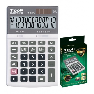 Kalkulator biurowy TOOR TR-2328-W 12-pozycyjny, Kalkulatory, Urządzenia i maszyny biurowe