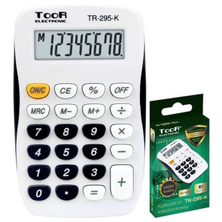 Kalkulator kieszonkowy TOOR TR-295-K 8-pozycyjny kieszonkowy, Kalkulatory, Urządzenia i maszyny biurowe