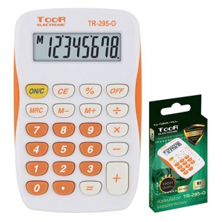 Kalkulator kieszonkowy TOOR TR-295-O 8-pozycyjny kieszonkowy, Kalkulatory, Urządzenia i maszyny biurowe