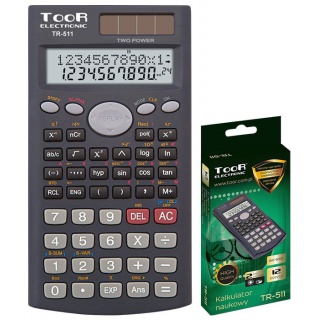 Kalkulator TOOR TR-511 10+2-pozycyjny naukowy, Kalkulatory, Urządzenia i maszyny biurowe