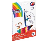 Kredki FIORELLO Super Soft 18 kol. ostrz. trójkątna, Plastyka, Artykuły szkolne