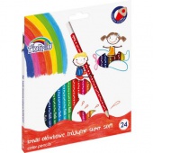 Kredki FIORELLO Super Soft 24 kol. ostrz. trójkątna, Plastyka, Artykuły szkolne