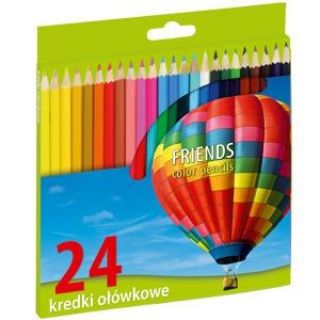 Kredki ołówkowe 24 kol. ostrz. sześciokątne UNIONL, Plastyka, Artykuły szkolne