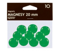 Magnes 20mm GRAND zielony, Bloki, magnesy, gąbki, spraye do tablic, Prezentacja