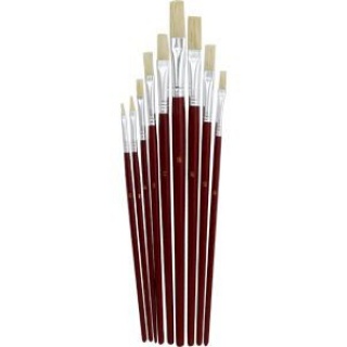 Pędzle 882 B płaskie kpl. 9 szt., Plastyka, Artykuły szkolne