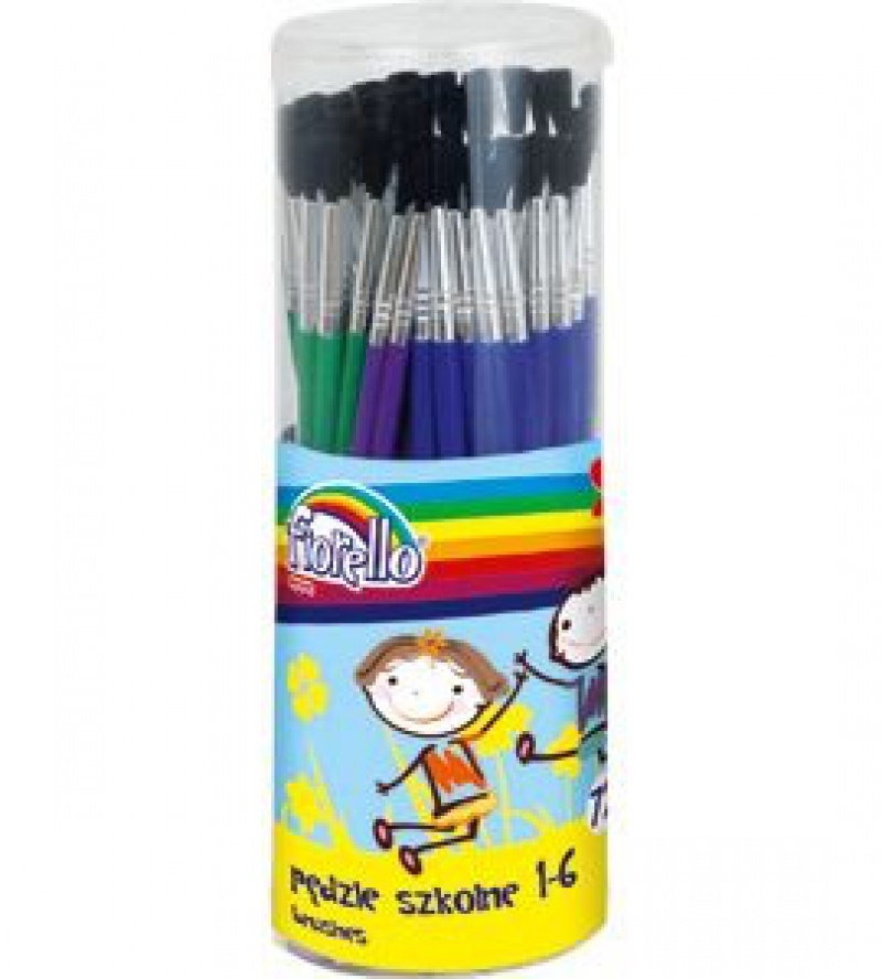 Pędzle akw. w tubie nr 1-6 a"72 Fiorello, Plastyka, Artykuły szkolne