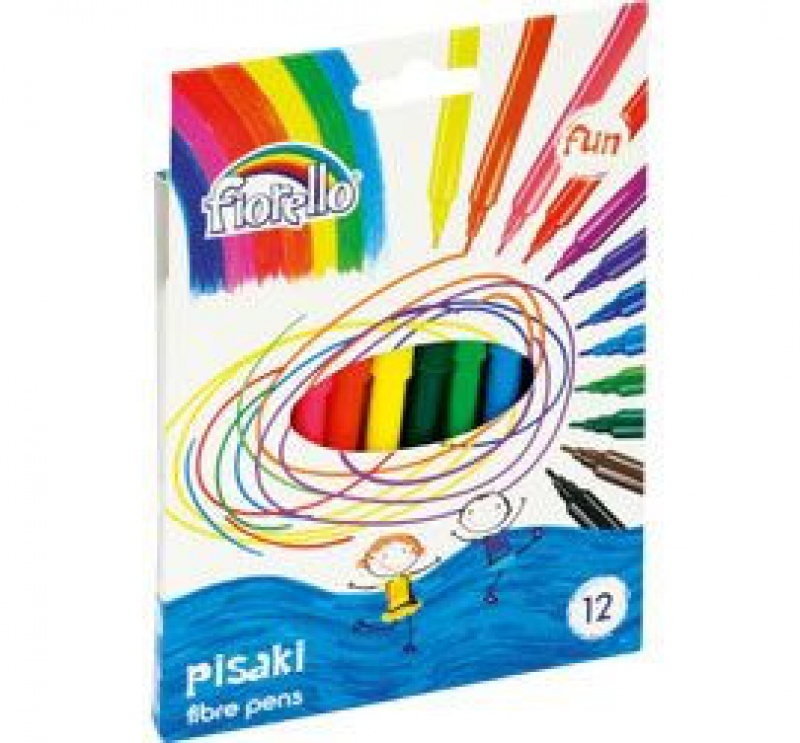 Pisaki Fiorello Fun 12 kol. GR-F887-12, Flamastry, Artykuły do pisania i korygowania