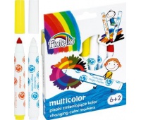 Pisaki MULTICOLOR zmieniające kolor Fiorello GR-F166 - 6 kol. +2, Flamastry, Artykuły do pisania i korygowania