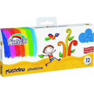 Plastelina 12 kol Fiorello, Produkty kreatywne, Artykuły szkolne