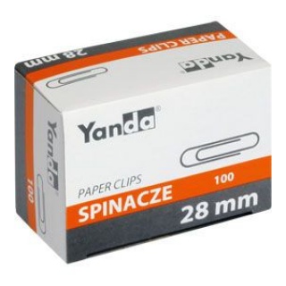 Spinacz R`28 YANDA - A`100, Spinacze, Drobne akcesoria biurowe