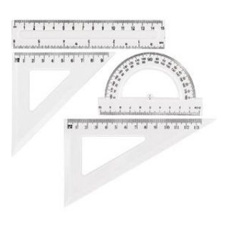 Zestaw geometryczny transparent GR-031T, Plastyka, Artykuły szkolne