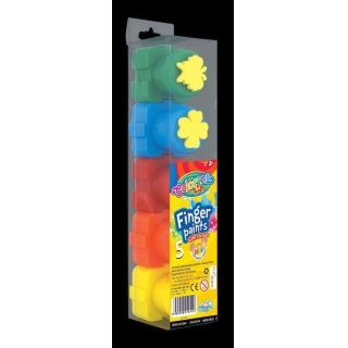 Farby do malowania palcami 5 kol. Colorino Kids, Plastyka, Artykuły szkolne