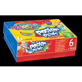 Farby plakatowe 6 kol. 20 ml Colorino Kids, Plastyka, Artykuły szkolne