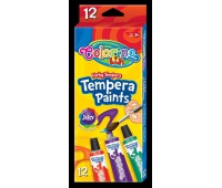 Farby tempera w tubach 12 kol. 12 ml. Colorino Kids new, Plastyka, Artykuły szkolne