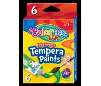 Farby tempera w tubach 6 kol. 12 ml. Colorino Kids new, Plastyka, Artykuły szkolne