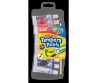 Farby tempera w tubach z pędzelkiem 10 kol. 10 ml. Colorino Kids new, Plastyka, Artykuły szkolne