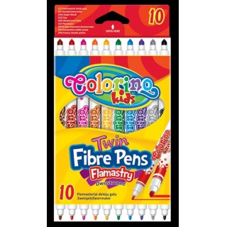 Flamastry dwustronne 10 kol. Colorino Kids, Flamastry, Artykuły do pisania i korygowania