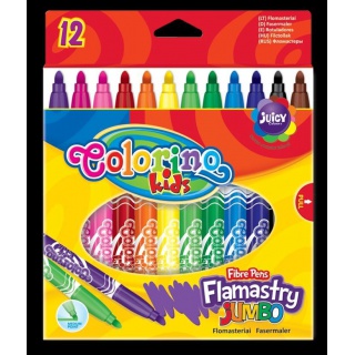 Flamastry Jumbo 12 kol Colorino Kids, Flamastry, Artykuły do pisania i korygowania