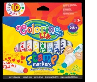 Flamastry Pieczątki 10 kol Colorino Kids, Flamastry, Artykuły do pisania i korygowania