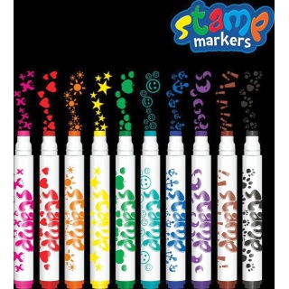 Flamastry Pieczątki 10 kol Colorino Kids, Flamastry, Artykuły do pisania i korygowania