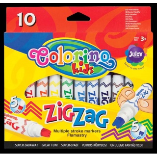 Flamastry Zig Zag 10 kol Colorino Kids, Flamastry, Artykuły do pisania i korygowania