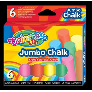 Kreda kolorowa Jumbo 6 szt. Colorino Kids, Plastyka, Artykuły szkolne