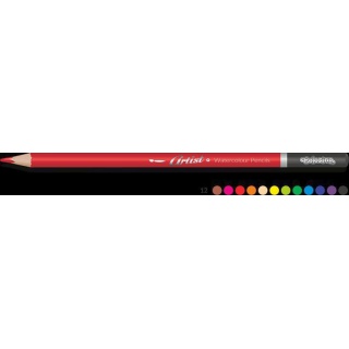 Kredki akwarelowe okrągłe ARTIST 12 kol. Colorino Kids, Plastyka, Artykuły szkolne