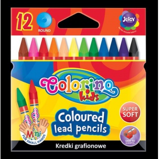 Kredki grafionowe 12 kol. Colorino Kids new, Plastyka, Artykuły szkolne