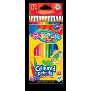 Kredki ołówkowe heksagonalne 12 kol. Colorino Kids, Plastyka, Artykuły szkolne