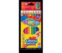Kredki ołówkowe trójkątne 12 kol. + tem. Colorino Kids new, Plastyka, Artykuły szkolne
