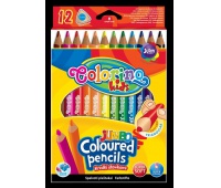 Kredki ołówkowe trójkątne 17,5 cm Jumbo 12 kol Colorino Kids new, Plastyka, Artykuły szkolne