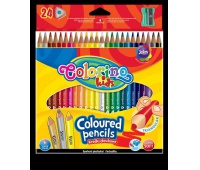 Kredki ołówkowe trójkątne 24 kol.+ tem Colorino Kids new, Plastyka, Artykuły szkolne