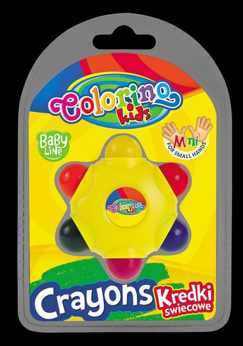 Kredki świecowe Gwiazdka 6 kol. Colorino Kids, Plastyka, Artykuły szkolne