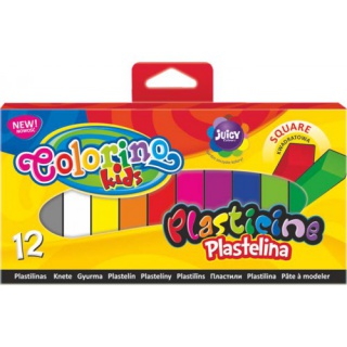 Plastelina 12 kol. kwadratowa Colorino Kids new, Produkty kreatywne, Artykuły szkolne