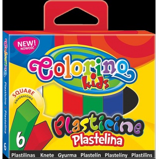 Plastelina 6 kol. kwadratowa Colorino Kids new, Produkty kreatywne, Artykuły szkolne