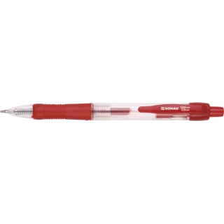 Długopis automatyczny żelowy DONAU z wodoodpornym tuszem 0,5mm, czerwony, Żelopisy, Artykuły do pisania i korygowania