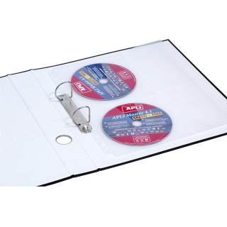 Koszulki na płyty CD/DVD DONAU, PP, A4, groszkowe, 160mikr., Koszulki i obwoluty, Archiwizacja dokumentów
