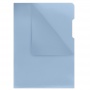 L-Shaped Pockets DONAU, type L, PP, A4, cristal, 180 micron, blue
