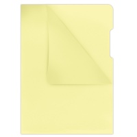 L-Shaped Pockets DONAU, type L, PP, A4, cristal, 180 micron, yellow